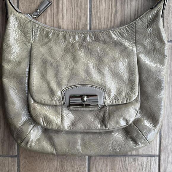 Y2K Coach Shoulder Bag Leather Hobo Taupe Purse - Picture 4 of 8